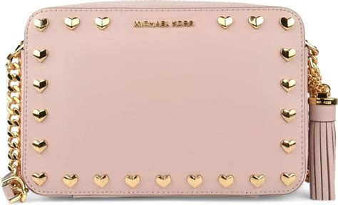 michael kors ginny medium camera bag ultra pink|Michael Kors Medium Ginny Heart Studded Camera Bag .